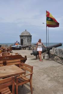Nas muralhas de Cartagena, na Colômbia